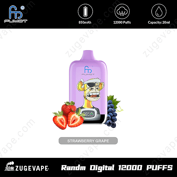 Randm Digital Box 12000 Puffs Strawberry-Grape