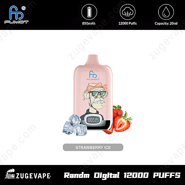 Randm Digital Box 12000 Puffs Strawberry-Ice