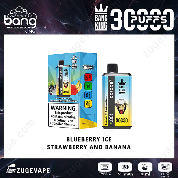 Bang King 30000 Puffs Arándano-Hielo-Fresa-Y-Plátano