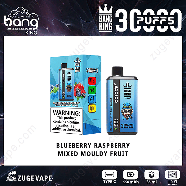 Bang King 30000 Puffs Arándano-Frambuesa-Mezcla-de-fruta mohosa