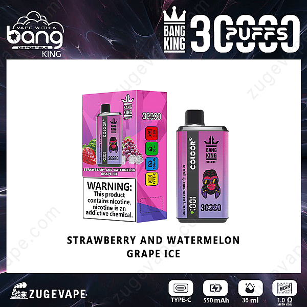 Bang King 30000 Puffs Fresa Y Sandía-Uva-Hielo