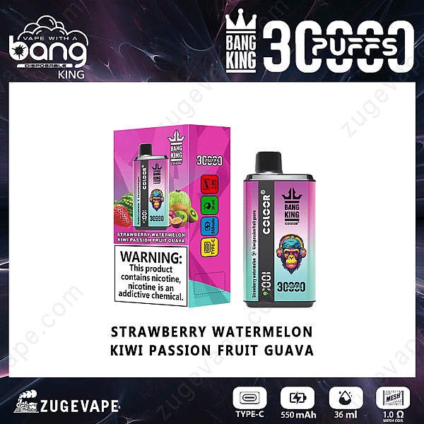 Bang King 30000 Puffs Fresa-Sandía-Kiwi-Maracuyá-Guayaba