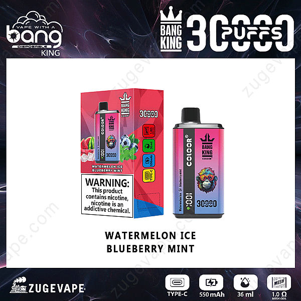 Bang King 30000 Puffs Sandía-Hielo-Arándano-Menta