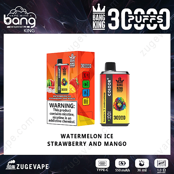 Bang King 30000 Puffs Sandía-Hielo-Fresa-Y-Mango