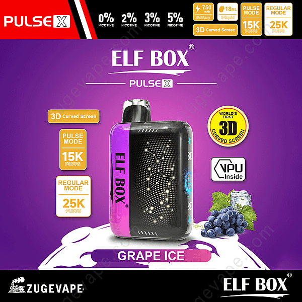 Elf Box Pulse X 25000 Puffs Traubeneis