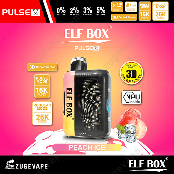 Elf Box Pulse X 25000 Puffs Pfirsich-Eis