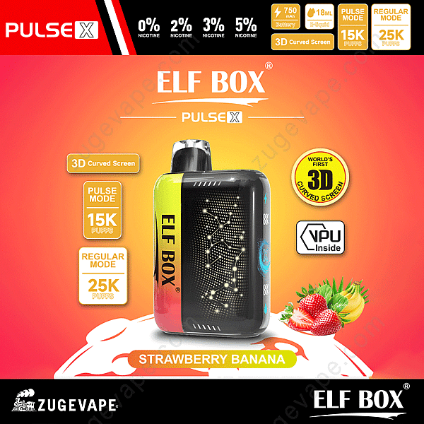Elf Box Pulse X 25000 Puffs Erdbeere-Banane