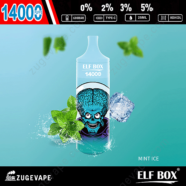 Elf Box 14000 Puffs Mint-Ice