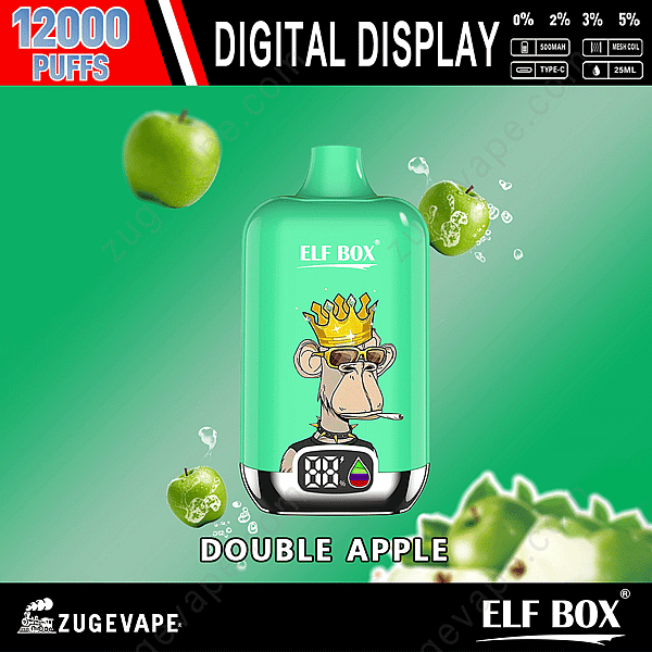 Elf Box Digital 12000 Puffs Doppelapfel