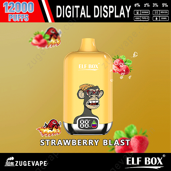 Elf Box Digital 12000 Puffs Erdbeer-Blast