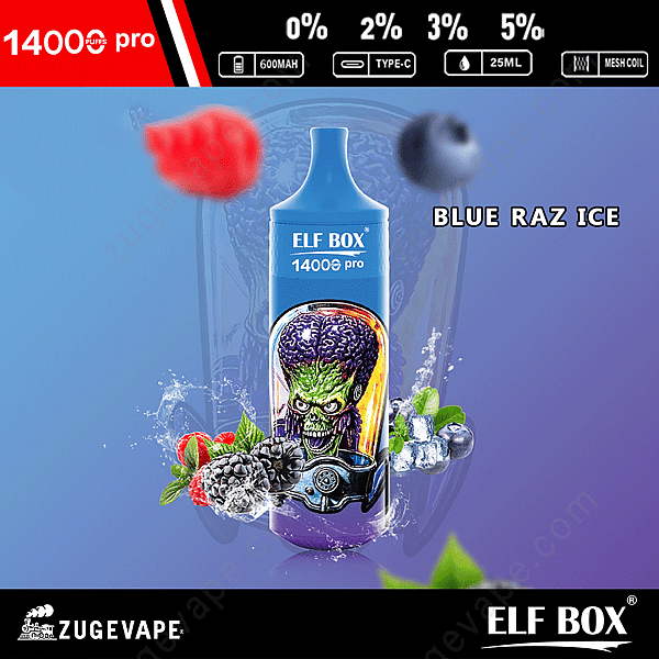Elf Box Rgb 14000 Puffs Pro Blue-Raz-Ice