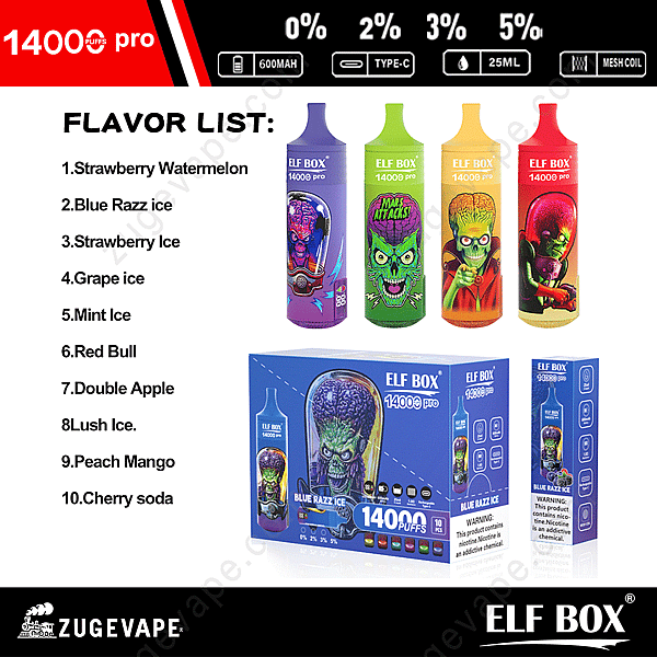 Elf Box Rgb 14000 Puffs Pro Flavours