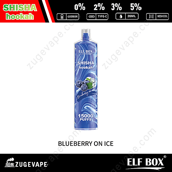 Shisha Hookah Elf Box Ls15000 Puffs Arándano con hielo