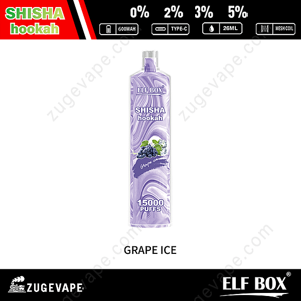 Cachimba Shisha Elf Box Ls15000 Puffs Uva-Hielo