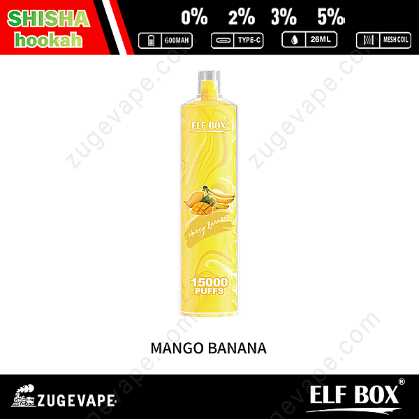 Cachimba Shisha Elf Box Ls15000 Puffs Mango-Banana