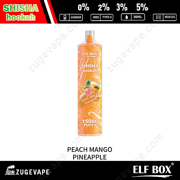 Cachimba Shisha Elf Box Ls15000 Puffs Melocotón-Mango-Piña