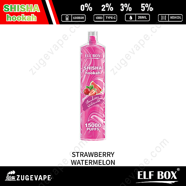 Cachimba Elf Box Shisha Ls15000 Puffs Fresa-Sandía