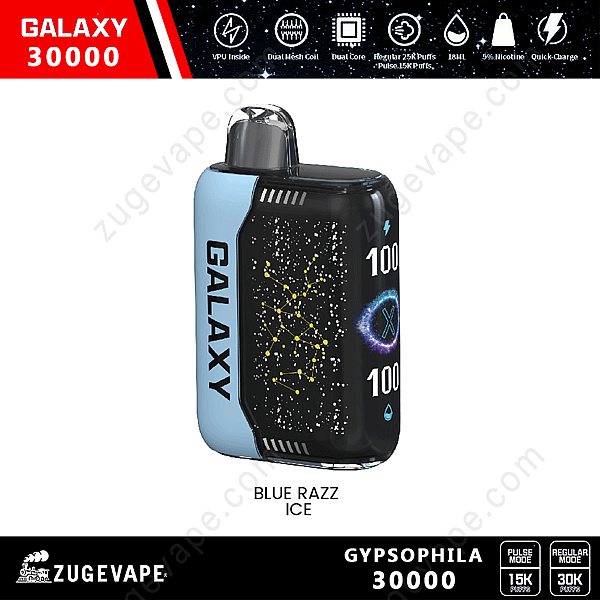 Galaxie 30000 Gypsophila 30000 Puffs Bleu-Razz-Ice