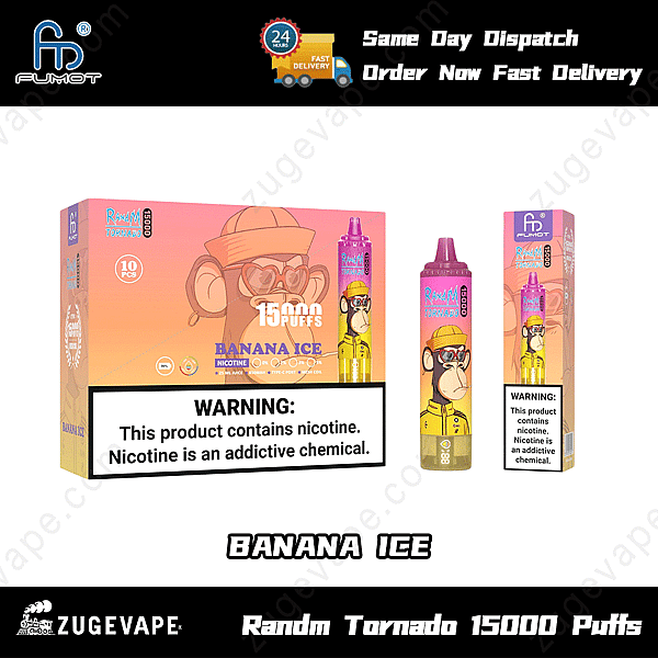 Randm Tornado 15000 bocanadas de helado de plátano