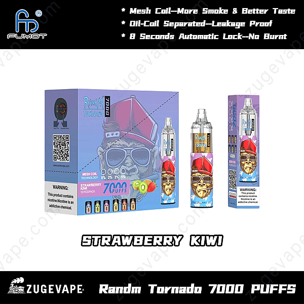 Randm Tornado 7000 Puffs Fraise-Kiwi