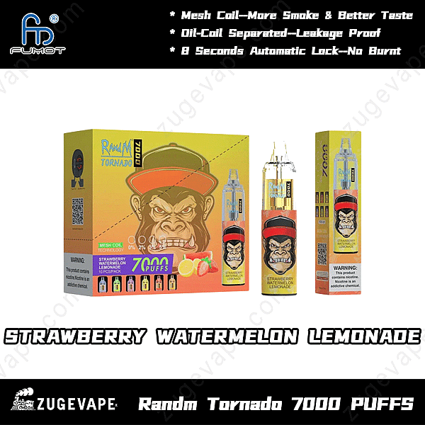 Randm Tornado 7000 Puffs Fraise-Pastèque-Limonade