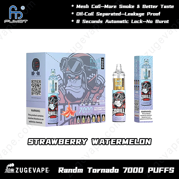 Randm Tornado 7000 Puffs Fraise-Pastèque
