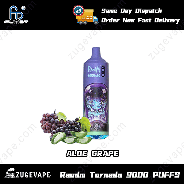 Randm Tornado 9000 Puffs Aloe-Druva