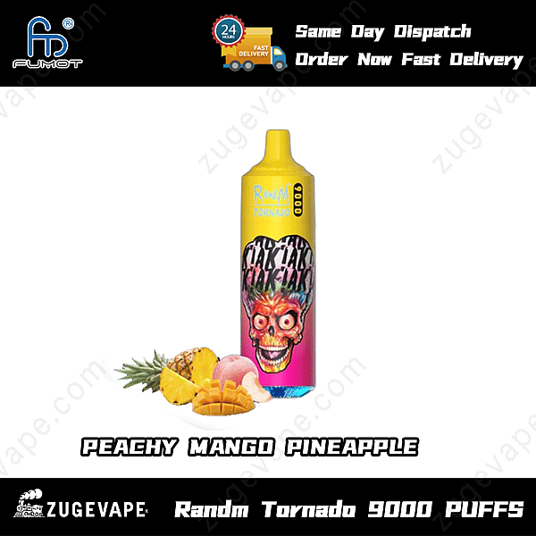 Randm Tornado 9000 Puffar Peachy-Mango-Ananas