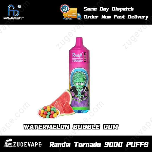 Randm Tornado 9000 Puffar Vattenmelon-Bubble-Gum