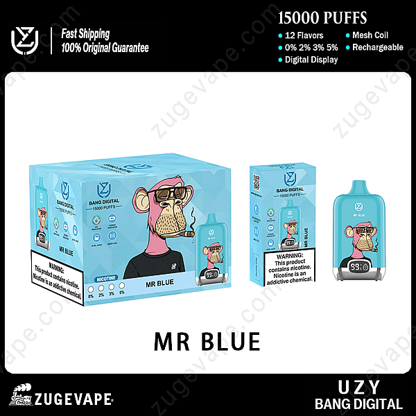 Uzy Bang Digitaal 15000 trekjes Mr-Blue