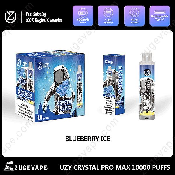 Uzy Crystal Pro Max 10000 Puffs Mirtillo-Ghiaccio