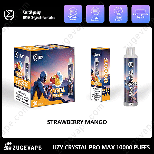 Uzy Crystal Pro Max 10000 Puffs Fragola-Mango