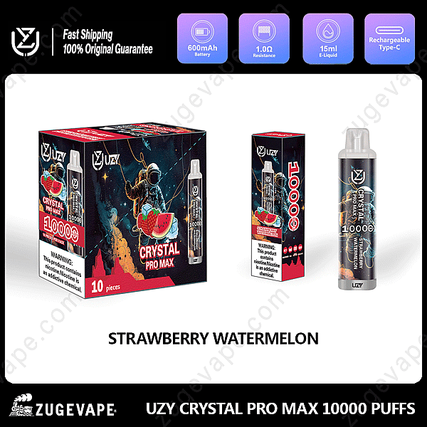 Uzy Crystal Pro Max 10000 Puffs Fragola-Anguria