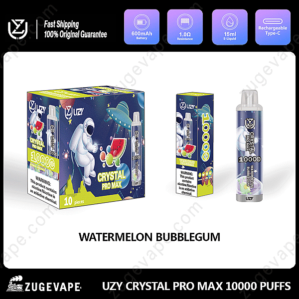Uzy Crystal Pro Max 10000 Puffs Anguria-Gomma da masticare