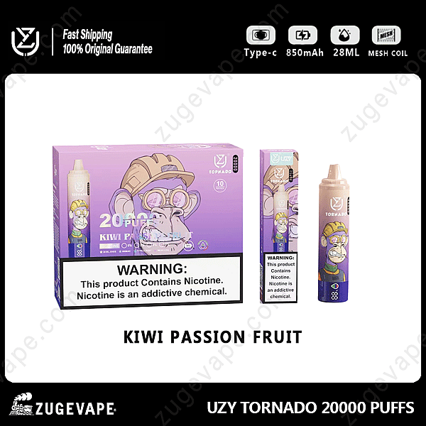 Uzy Tornado 20000 Puffs Kiwi-Passionsfrucht