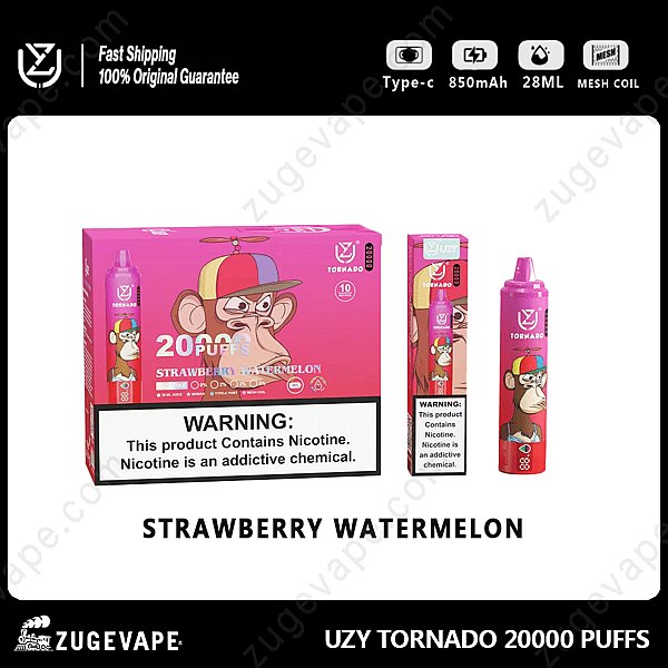 Uzy Tornado 20000 Puffs Erdbeer-Wassermelone
