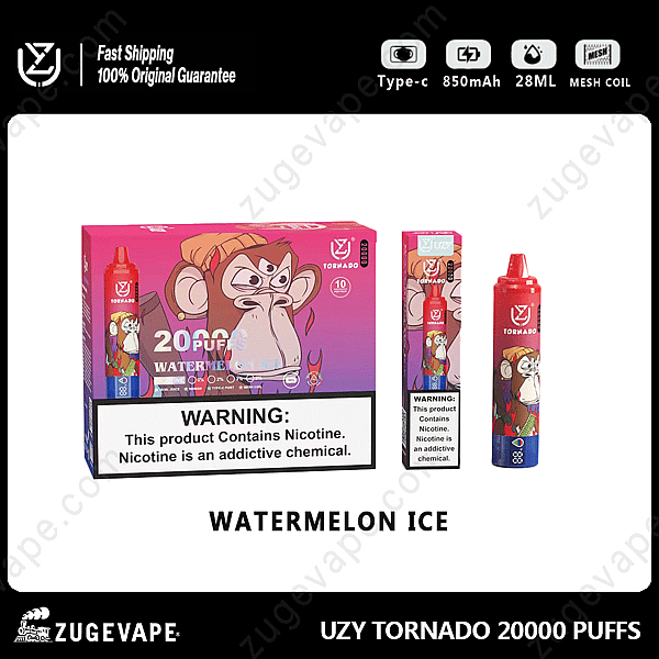 Uzy Tornado 20000 Puffs Wassermelonen-Eis