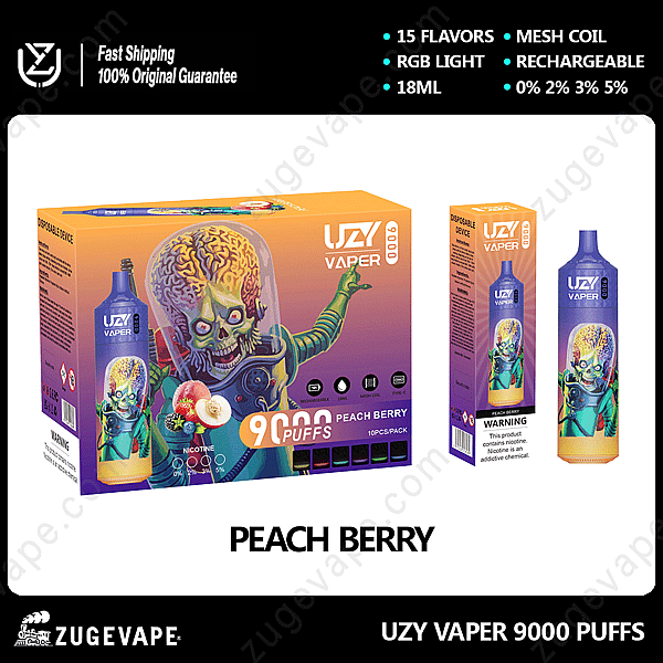 Uzy Vaper 9000 Puffs Peach-Berry