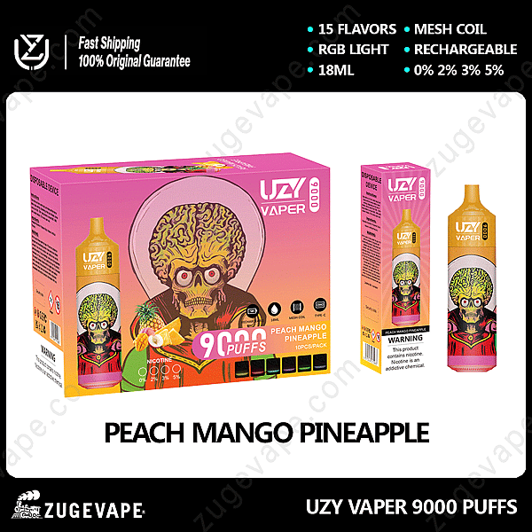 Uzy Vaper 9000 Puffs Peach-Mango-Pineapple