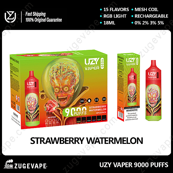 Uzy Vaper 9000 Puffs Strawberry-Watermelon