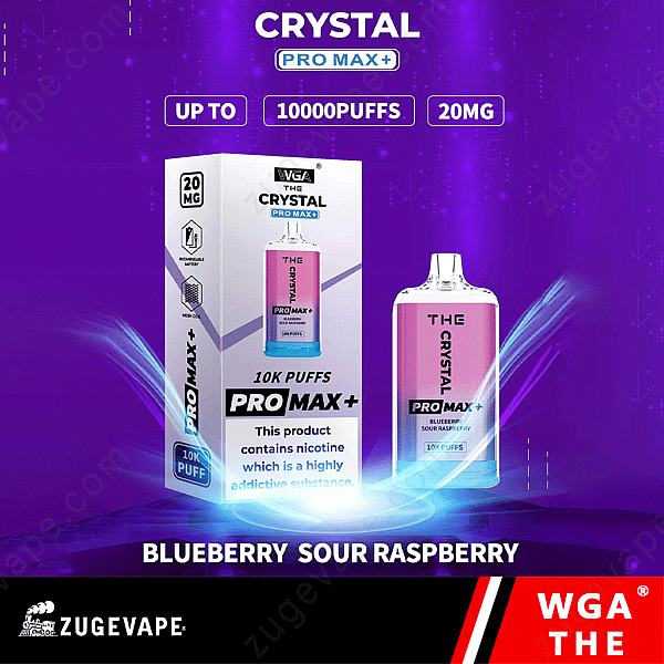 Wga The Crystal Pro Max Extra 10000 Puffs Blu-Acida-Lampone