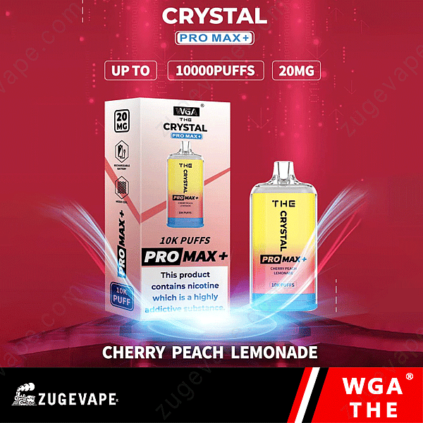 Wga The Crystal Pro Max Extra 10000 Puffs Ciliegia-Pesca-Limonata