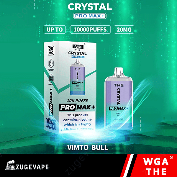 Wga The Crystal Pro Max Extra 10000 tiri Vimto-Bull