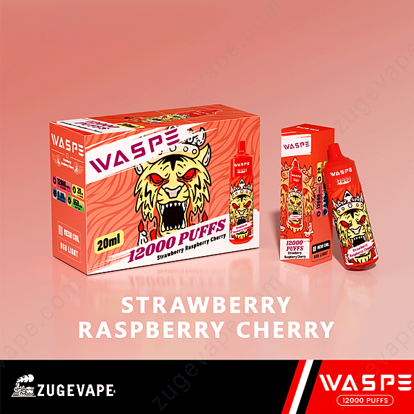 Waspe 12000 Puffs Erdbeere-Himbeere-Kirsche