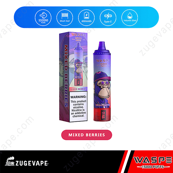 Waspe 15000 Puffs Mixed-Berries