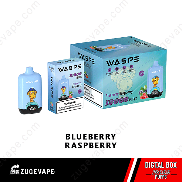 Waspe Digital Box 12000 Puffs Mirtillo-Lampone
