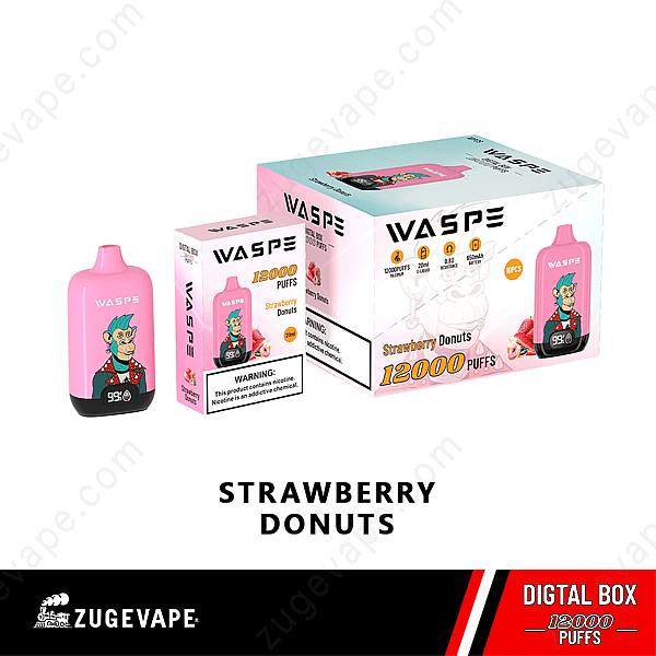 Waspe Digital Box 12000 Puffs Fragola-Donuts