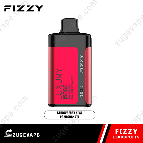 Fizzy Luxury 15000 Puffs Disposable Vape in Aardbei-Kiwi-Granaatappelsmaak.