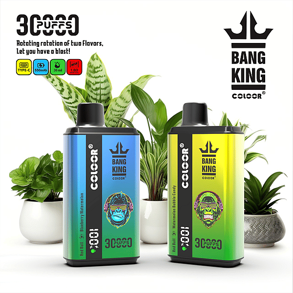 Bang King 30000 30K Puffs Cigarrillo electrónico desechable de doble sabor