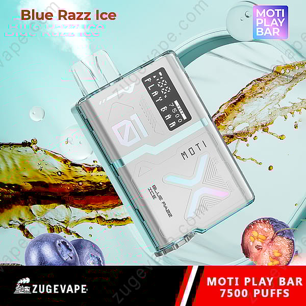Moti Play Bar 7500 Puffs Blue-Razz-Ice